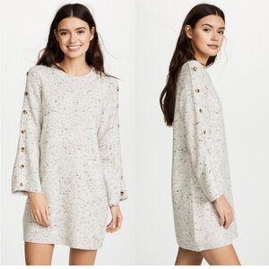 Madewell Donegal Buttoned Bell Sleeve Sweater Dress